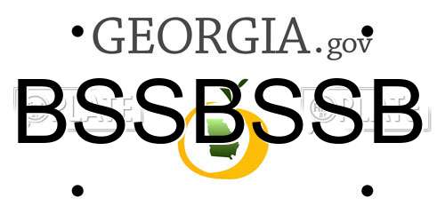 BSSBSSB Georgia License Plate