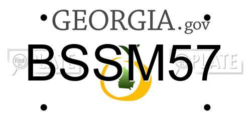 BSSM57 Georgia License Plate