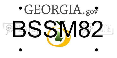 BSSM82 Georgia License Plate