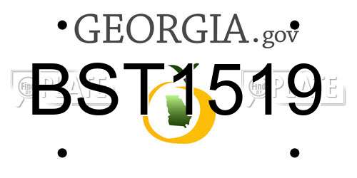 BST1519 Georgia License Plate