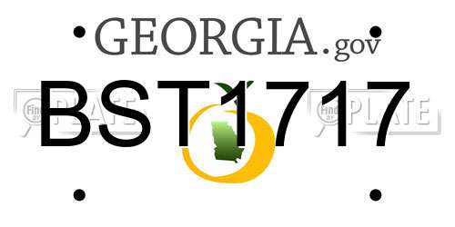 BST1717 Georgia License Plate