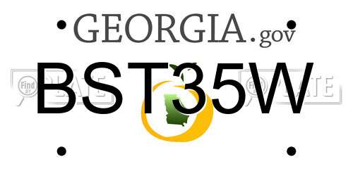 BST35W Georgia License Plate
