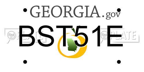 BST51E Georgia License Plate