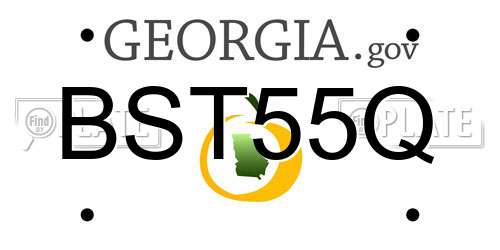 BST55Q Georgia License Plate