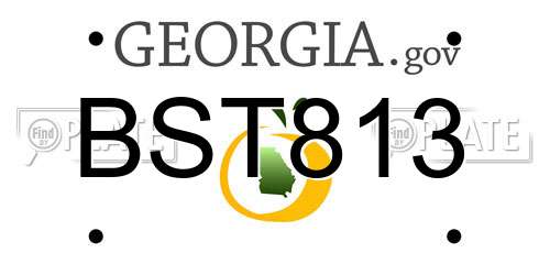 BST813 Georgia License Plate