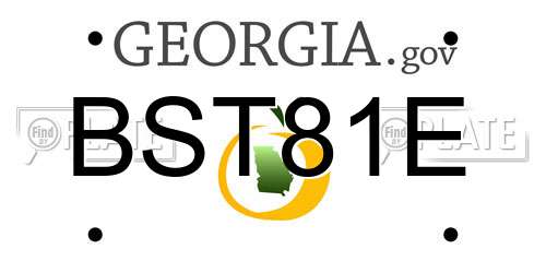 BST81E Georgia License Plate