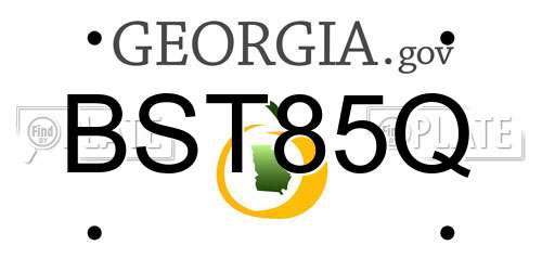 BST85Q Georgia License Plate
