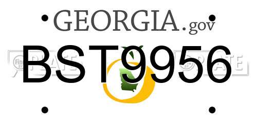 BST9956 Georgia License Plate