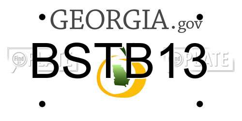 BSTB13 Georgia License Plate