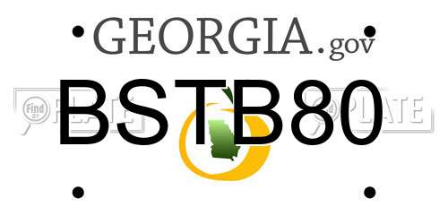 BSTB80 Georgia License Plate