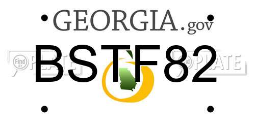 BSTF82 Georgia License Plate