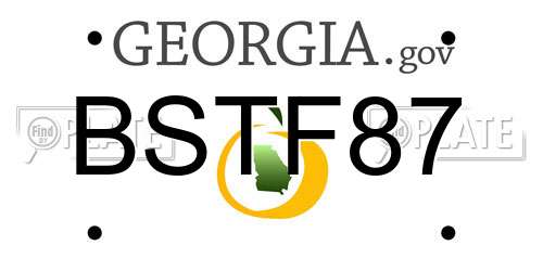 BSTF87 Georgia License Plate