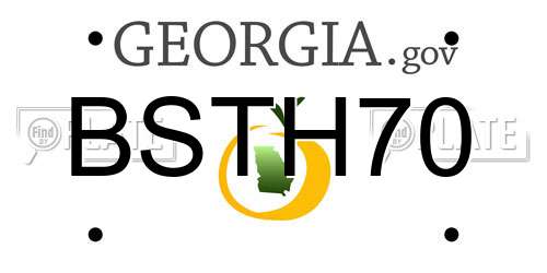 BSTH70 Georgia License Plate