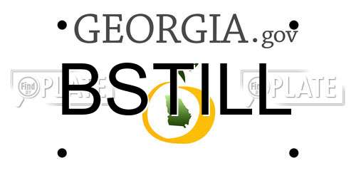 BSTILL Georgia License Plate