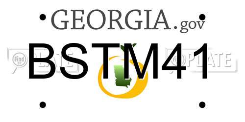 BSTM41 Georgia License Plate