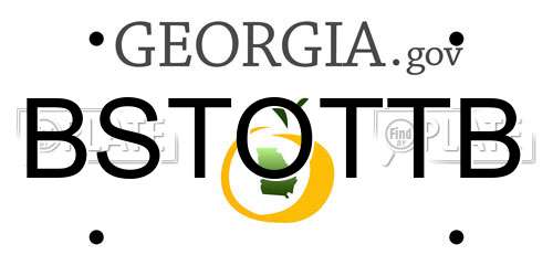 BSTOTTB Georgia License Plate
