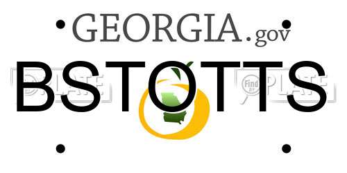BSTOTTS Georgia License Plate