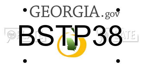 BSTP38 Georgia License Plate