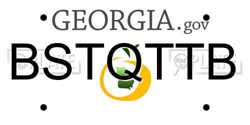 BSTQTTB Georgia License Plate