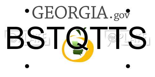 BSTQTTS Georgia License Plate