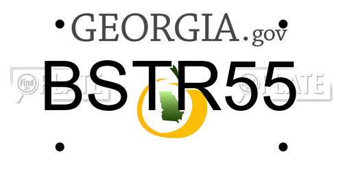 BSTR55 Georgia License Plate