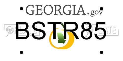 BSTR85 Georgia License Plate