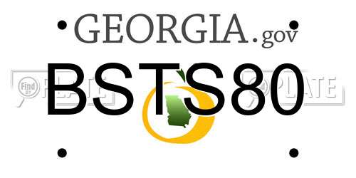BSTS80 Georgia License Plate
