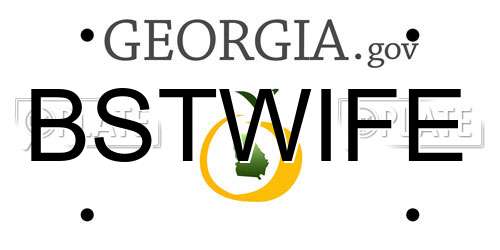BSTWIFE Georgia License Plate