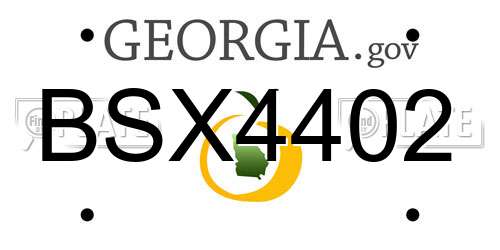 BSX4402 Georgia License Plate