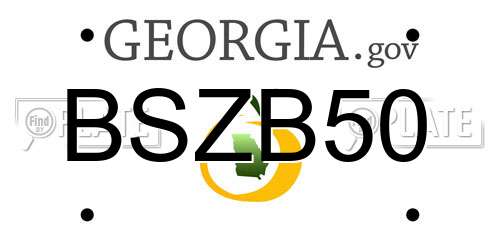 BSZB50 Georgia License Plate