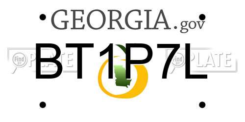 BT1P7L Georgia License Plate