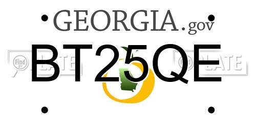BT25QE Georgia License Plate