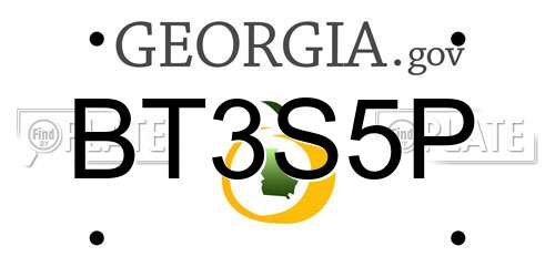BT3S5P Georgia License Plate