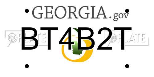 BT4B2T Georgia License Plate