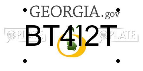 BT4I2T Georgia License Plate