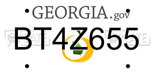 BT4Z655 Georgia License Plate