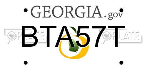 BTA57T Georgia License Plate