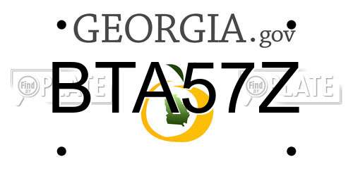 BTA57Z Georgia License Plate