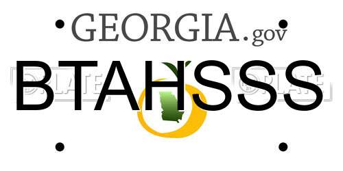 BTAHSSS Georgia License Plate