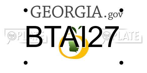 BTAI27 Georgia License Plate