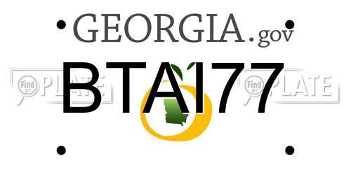 BTAI77 Georgia License Plate