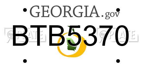 BTB5370 Georgia License Plate