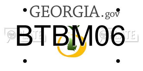 BTBM06 Georgia License Plate