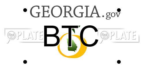BTC Georgia License Plate