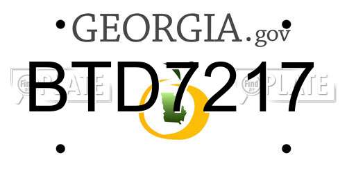 BTD7217 Georgia License Plate