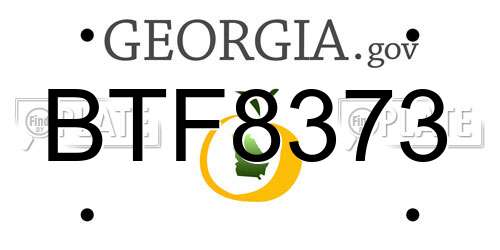 BTF8373 Georgia License Plate