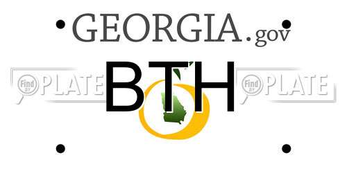 BTH Georgia License Plate