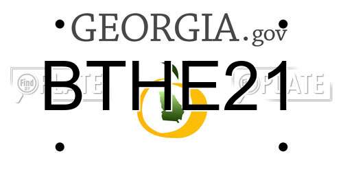BTHE21 Georgia License Plate