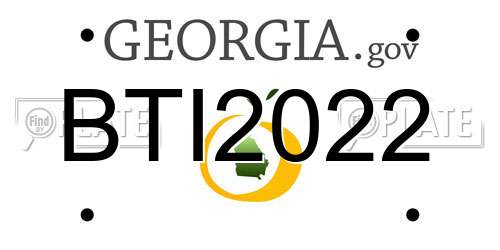 BTI2022 Georgia License Plate
