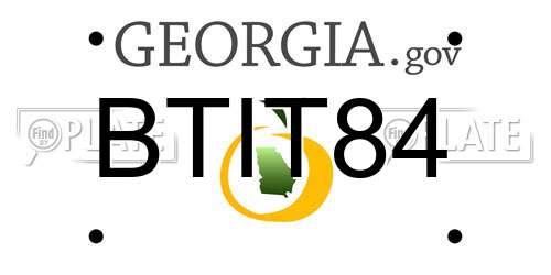 BTIT84 Georgia License Plate